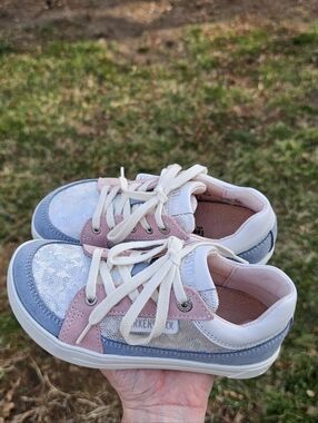 Birkenstock Astee Kids 11 (29) Pastel Rose Pink & Iridescent Sneakers NIB